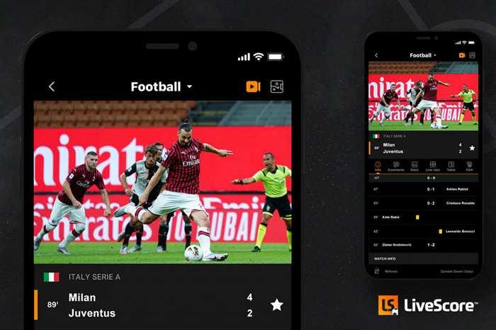 sports streaming services: LiveScore