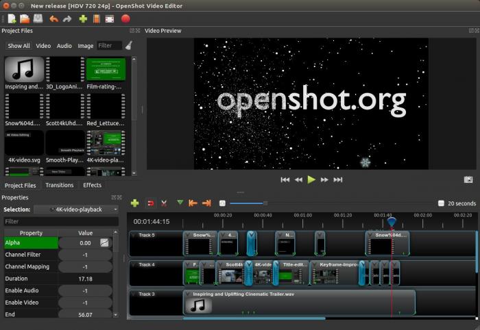 OpenShot for Windows, Linus, and Mac