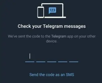 Send the code as an SMS